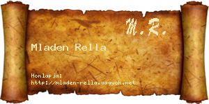 Mladen Rella névjegykártya